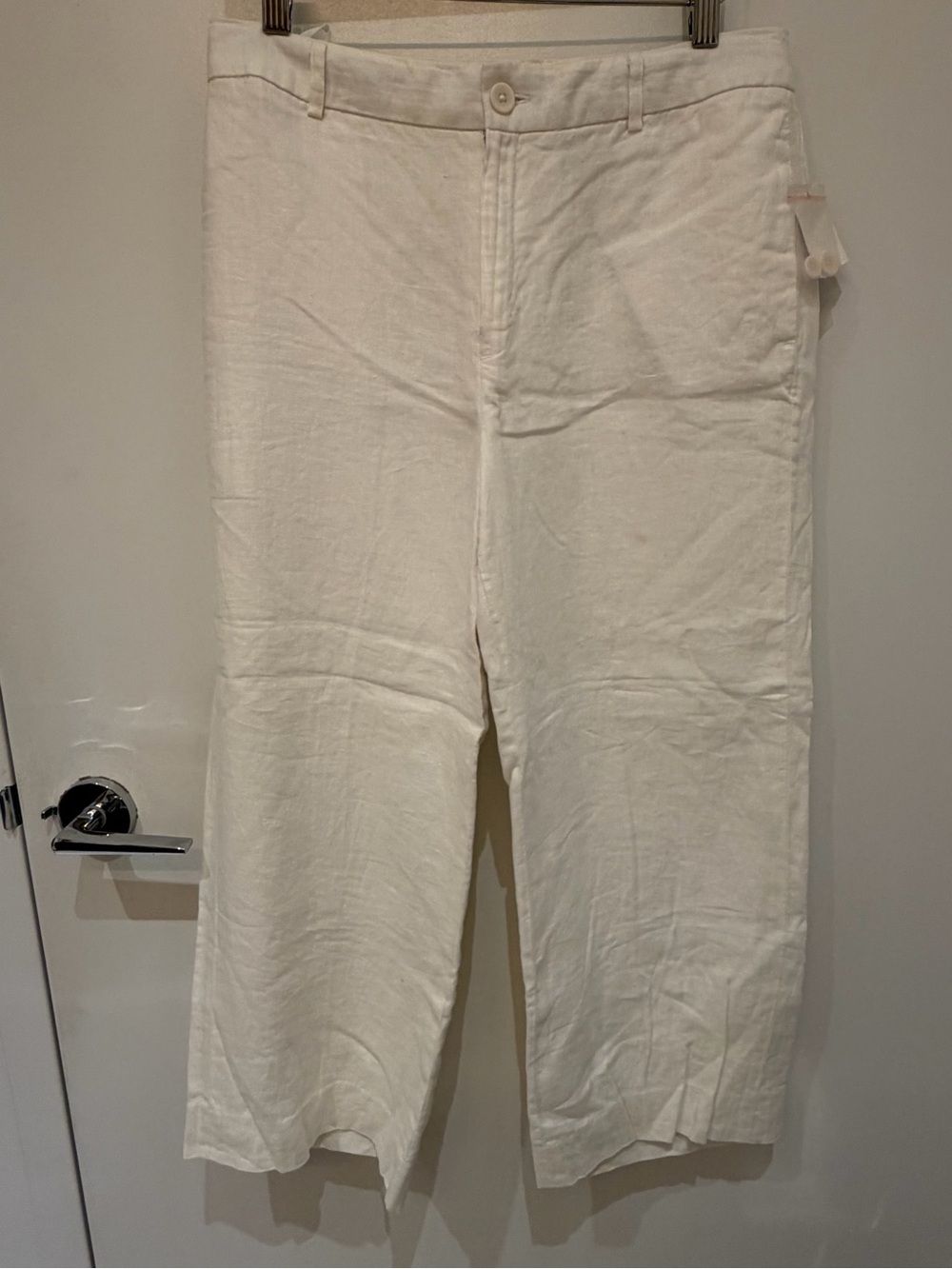 Gap Crisp White Linen Wide-Leg Pants